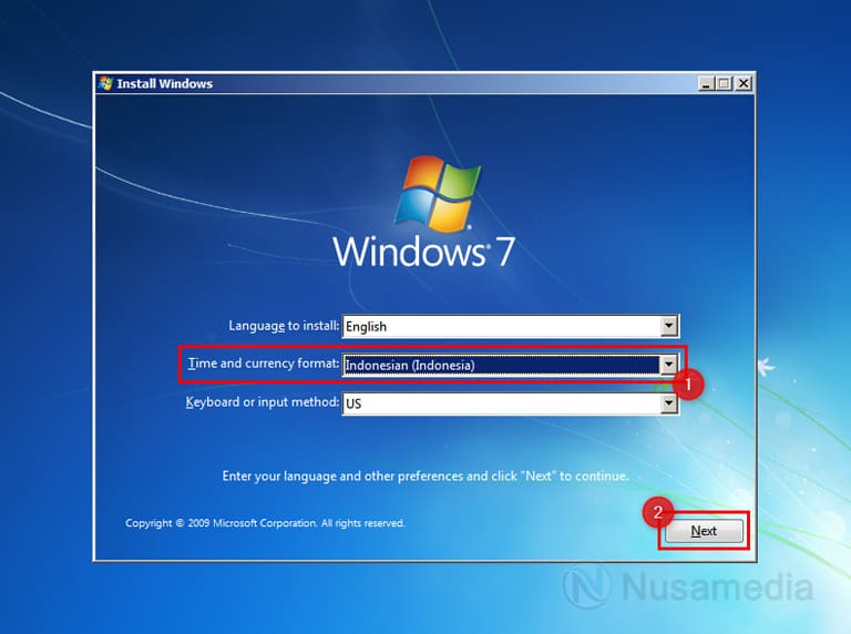 ubah time and currency format windows 7