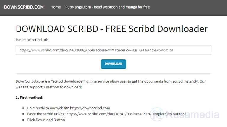 cara download file di scribd dengan downscribd